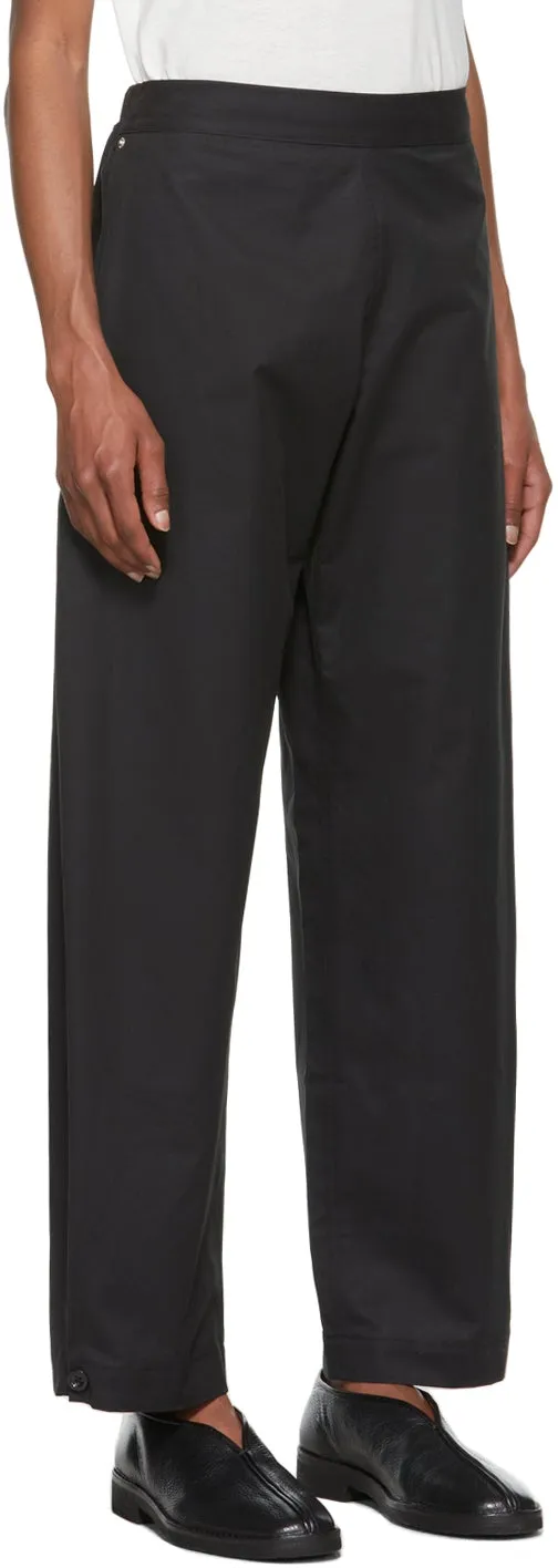 3MAN Black Canvas Sack Trousers