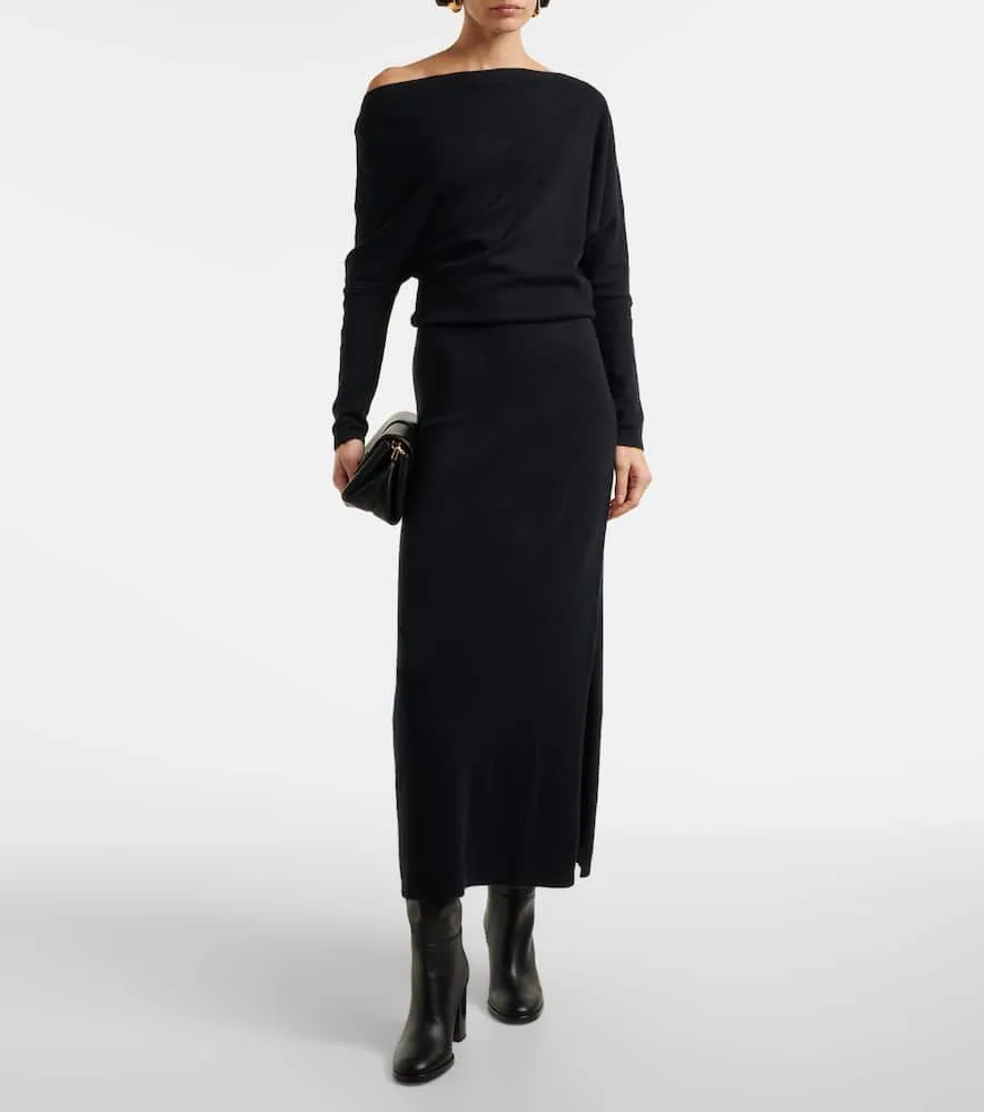 Altuzarra Kasos off-shoulder cashmere gown
