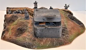 Atherton Scenics Painted WWII Trench with Concrete Bunker Right End Cap