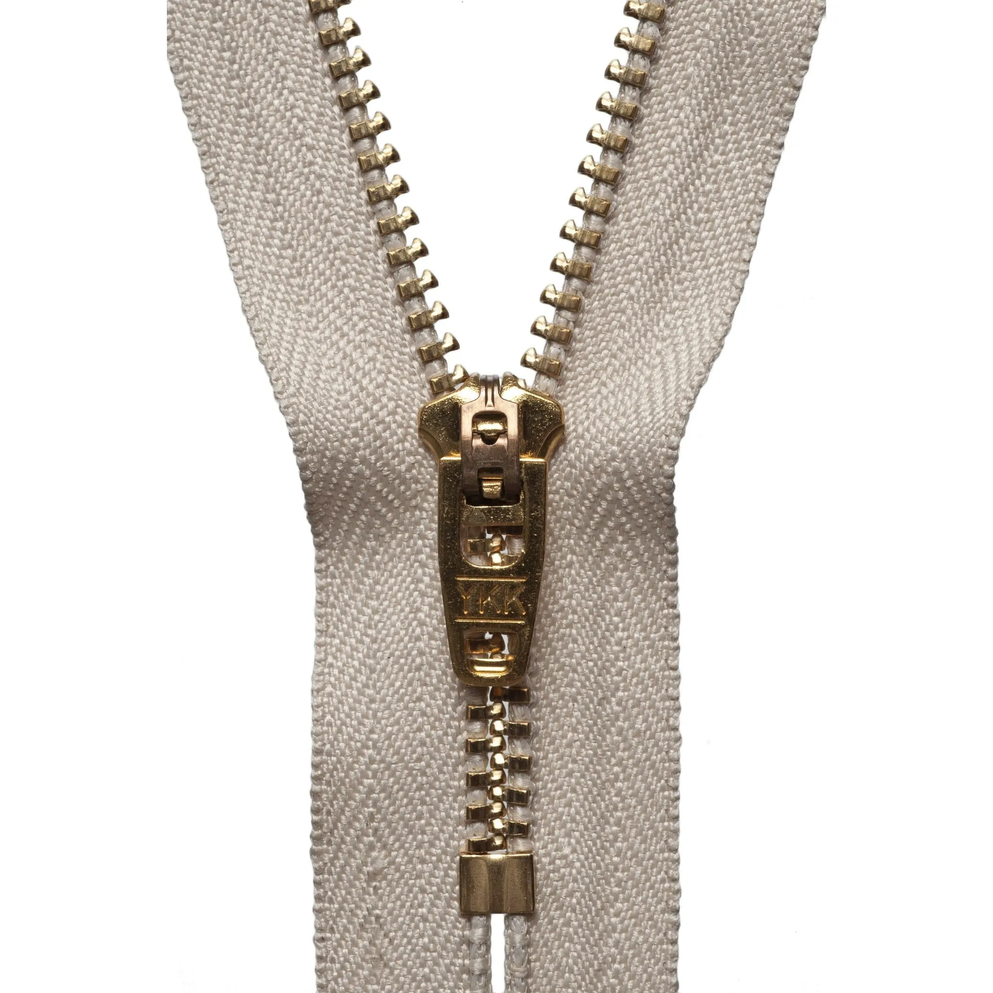 Brass Jeans Zip - 18cm - Beige