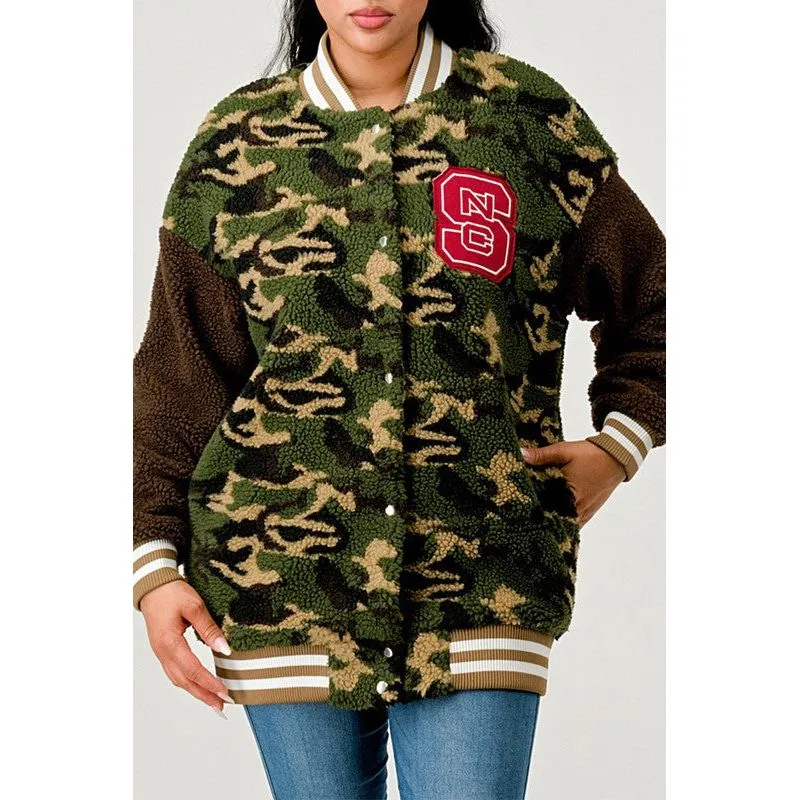 Camo Letterman Jacket
