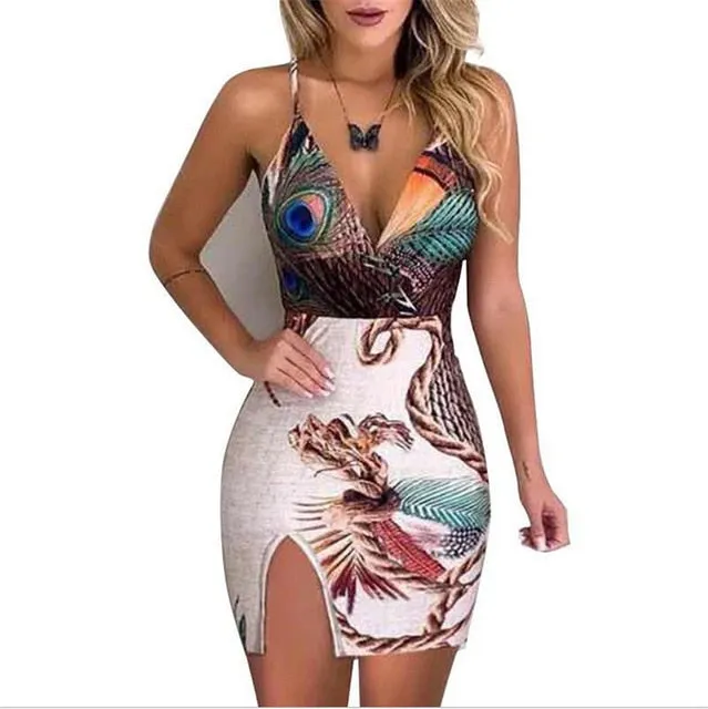 Elegant Sling V Neck Dress