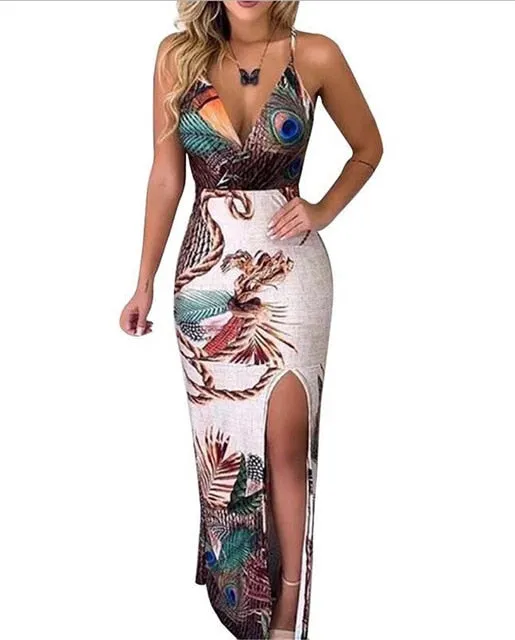 Elegant Sling V Neck Dress