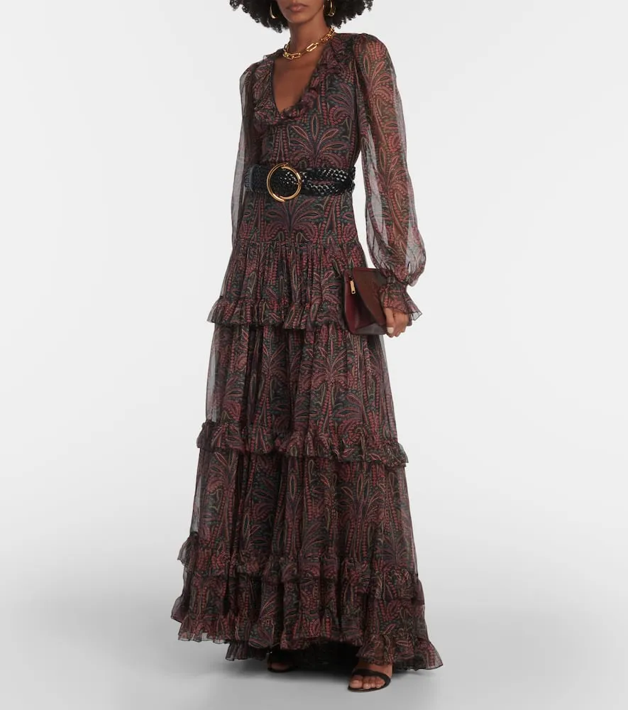 Etro Paisley silk gown
