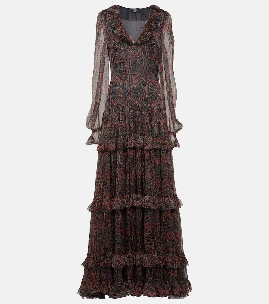 Etro Paisley silk gown