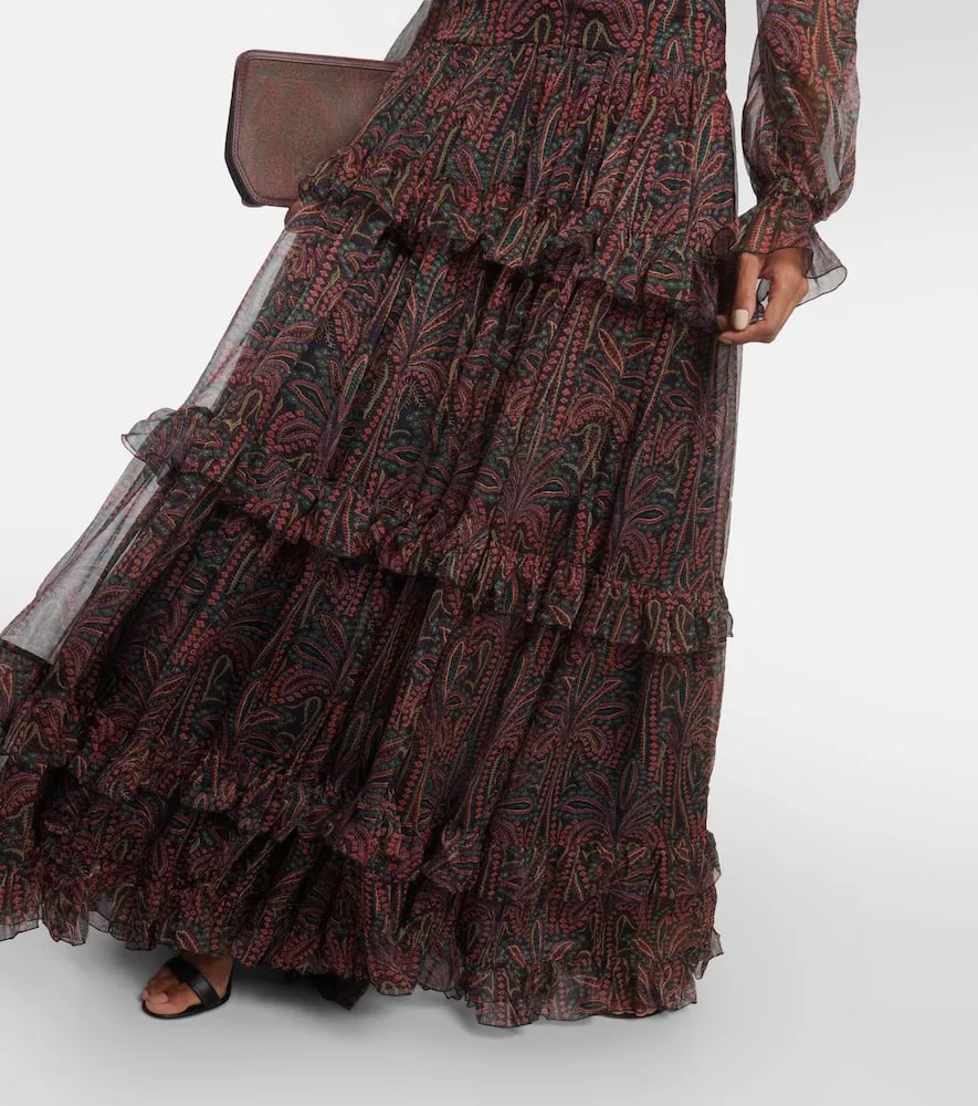 Etro Paisley silk gown