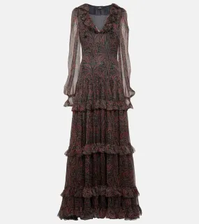 Etro Paisley silk gown