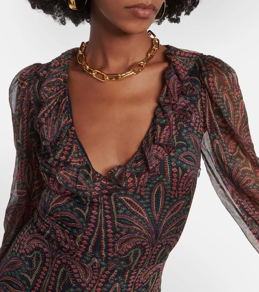 Etro Paisley silk gown