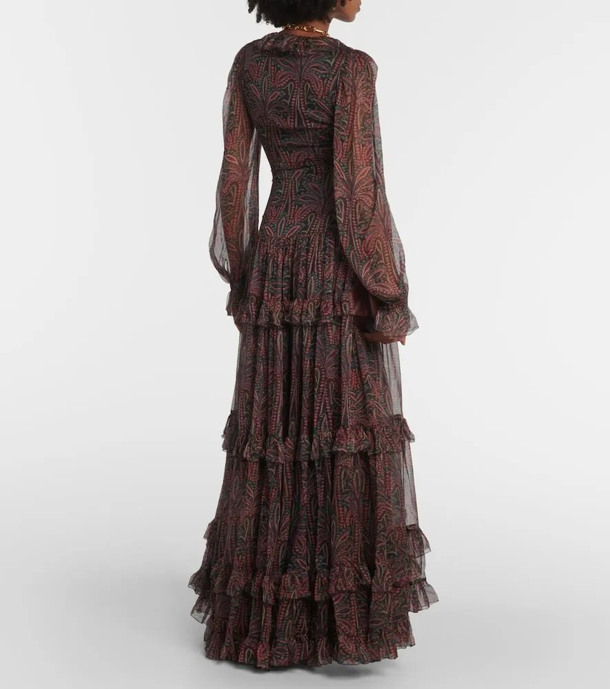 Etro Paisley silk gown