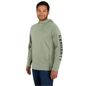Force Relaxed Fit Midweight Long-Sleeve Logo Graphic Hooded T-Shirt - GI7-Sage | Carhartt 106654