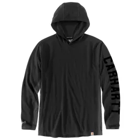 Force Relaxed Fit Midweight Long-Sleeve Logo Graphic Hooded T-Shirt - N04-Black | Carhartt 106654
