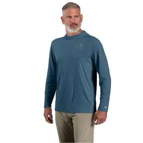 Force Sun Defender Lightweight Long-Sleeve Hooded Logo Graphic T-Shirt - HK9-Storm Blue Heather | Carhartt 106165