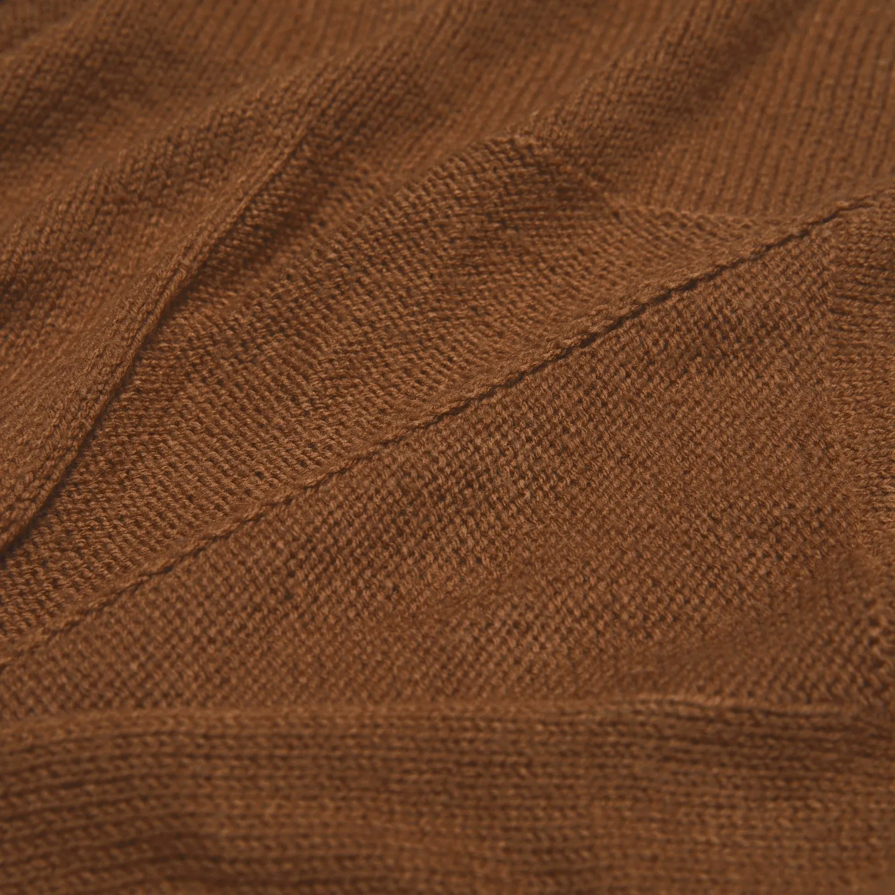 Geometric Raised Seam Reverse Stockinette Wool Jumper