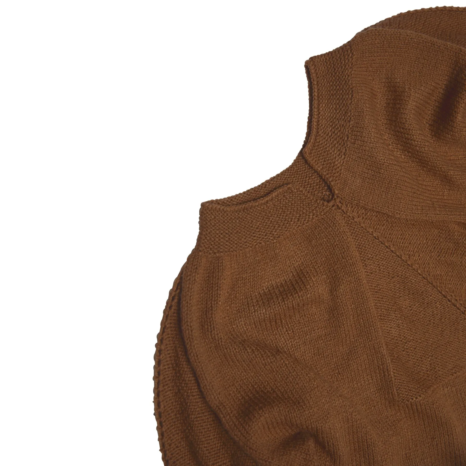 Geometric Raised Seam Reverse Stockinette Wool Jumper