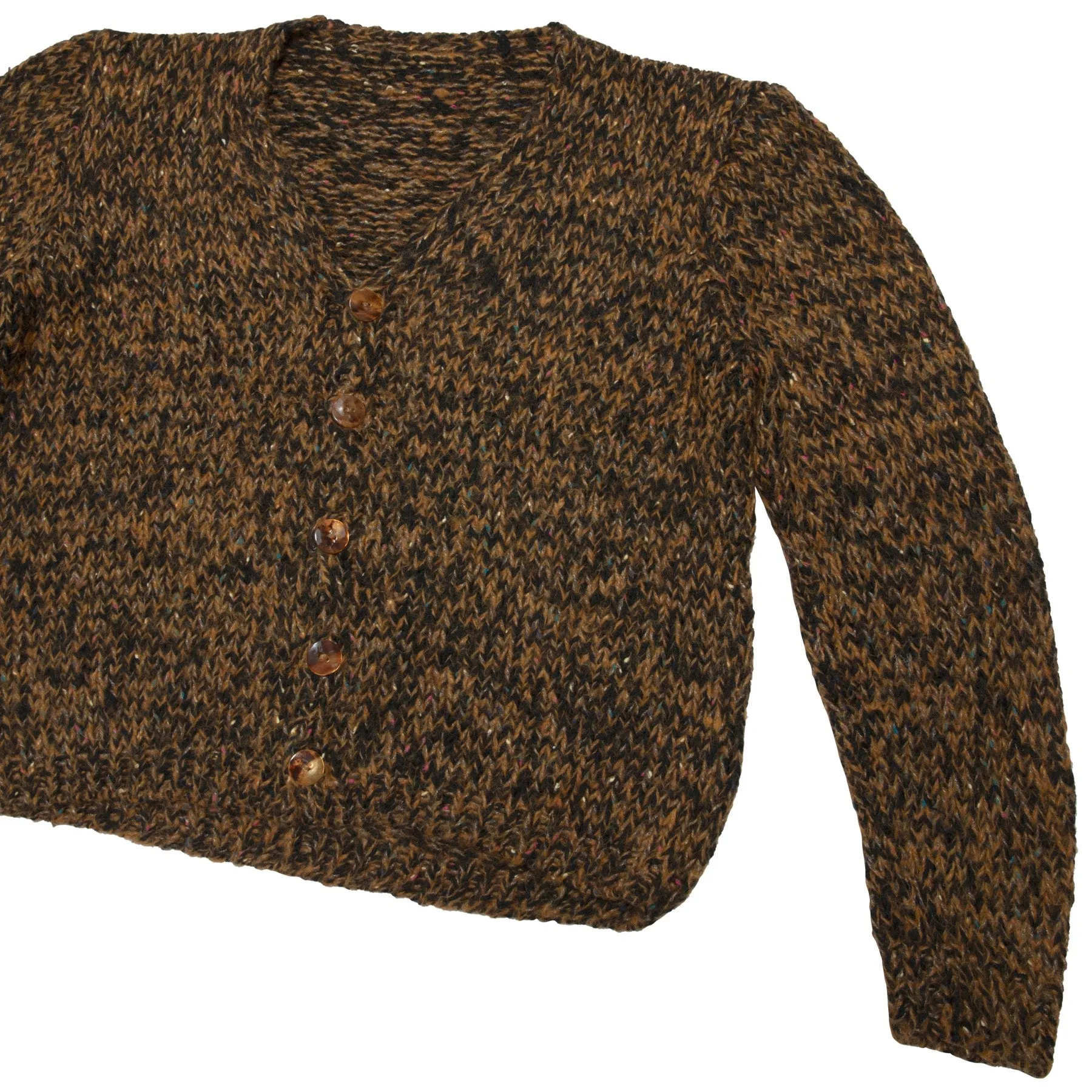 Handspun Two-Yarn Plied Heritage Stitch Cardigan