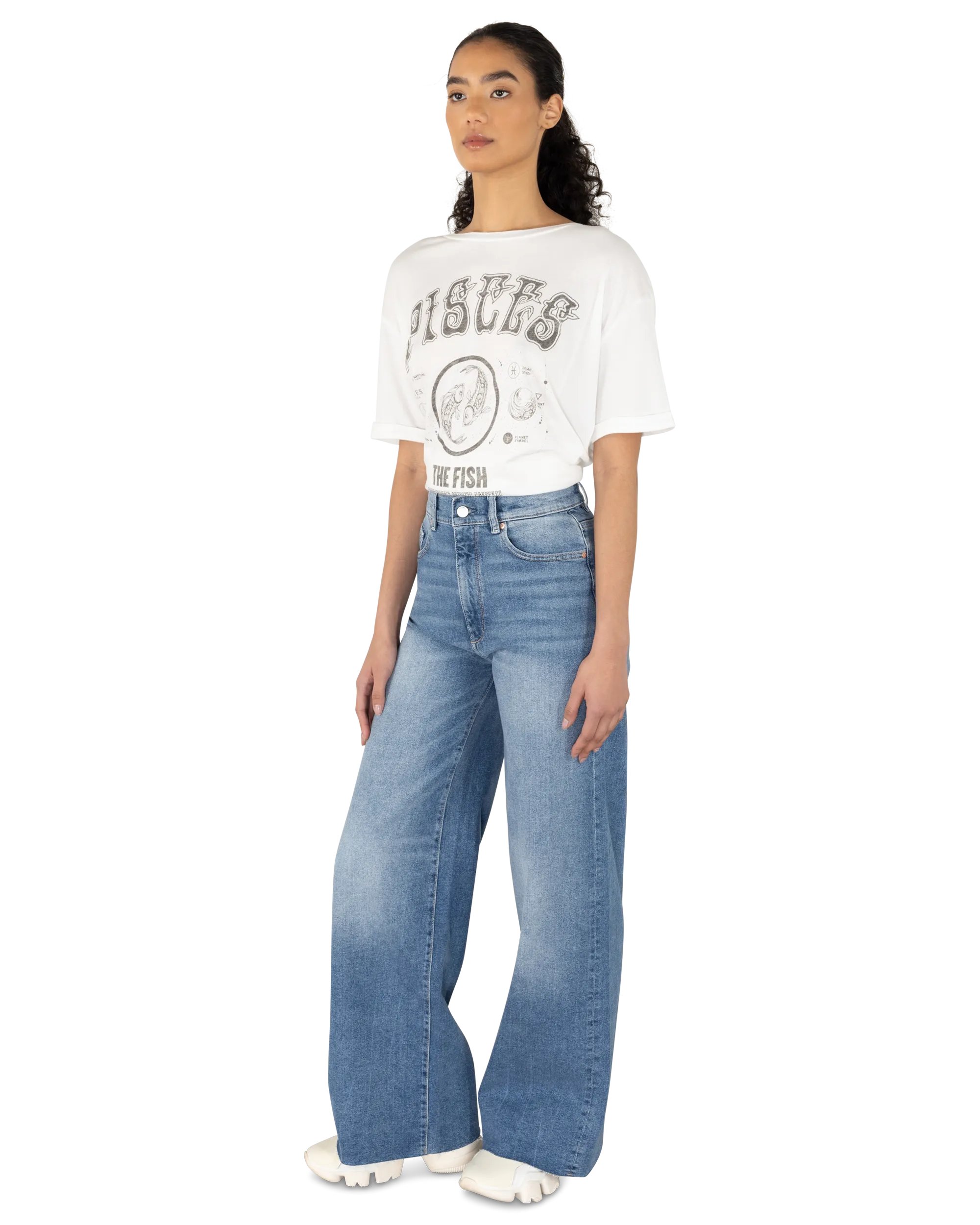 Hepburn Wide Leg High Rise 32" Jeans
