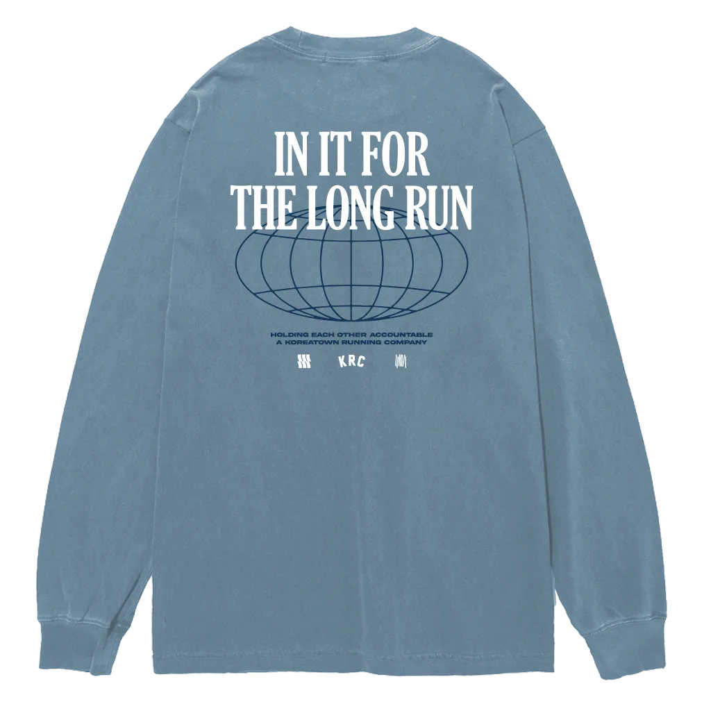KRC LONG RUN OVERDYE LONG SLEEVE IN BLUE