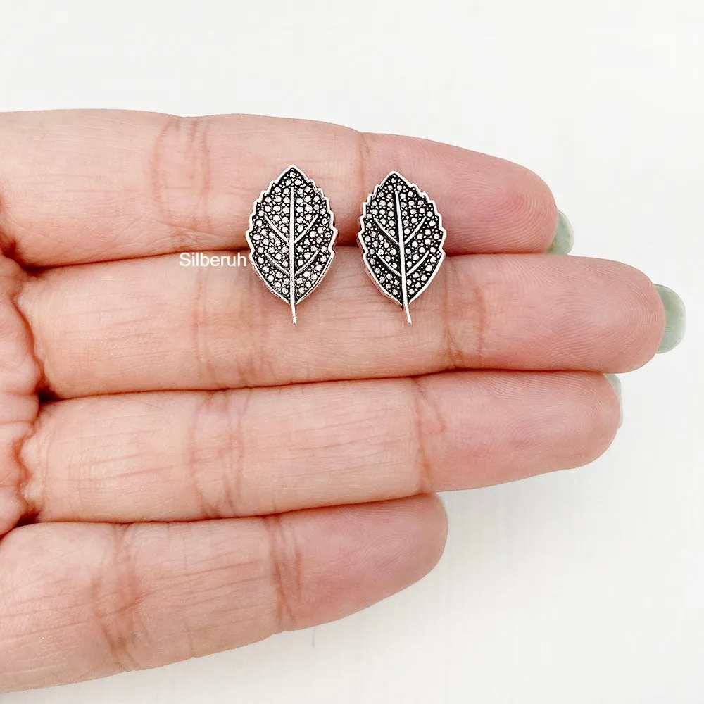 Leaf Silver Stud