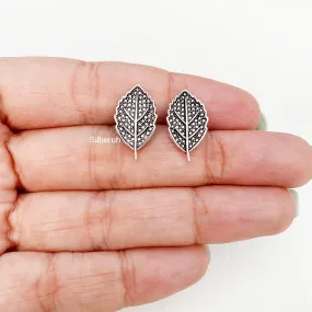 Leaf Silver Stud