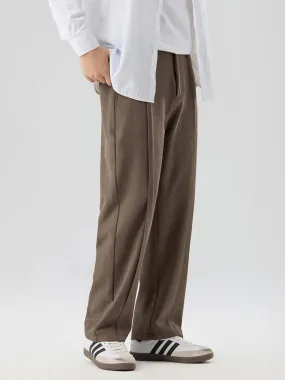 Men's Wide Leg Pleated Trousers: Comfortable & Stylish