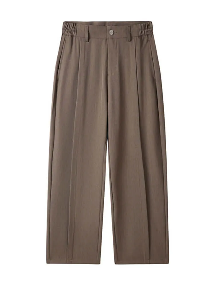 Men's Wide Leg Pleated Trousers: Comfortable & Stylish