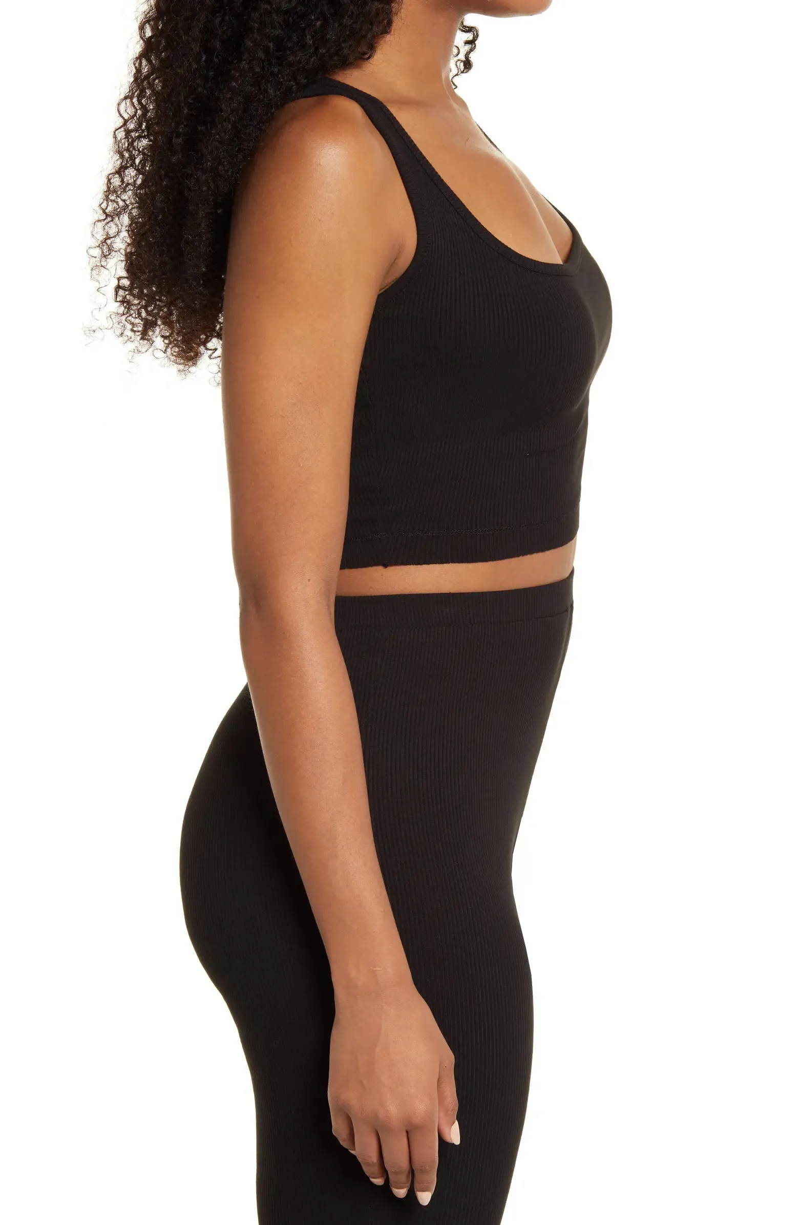 Naked Wardrobe The NW Tank It Back Ribbed Cropped Tank Top