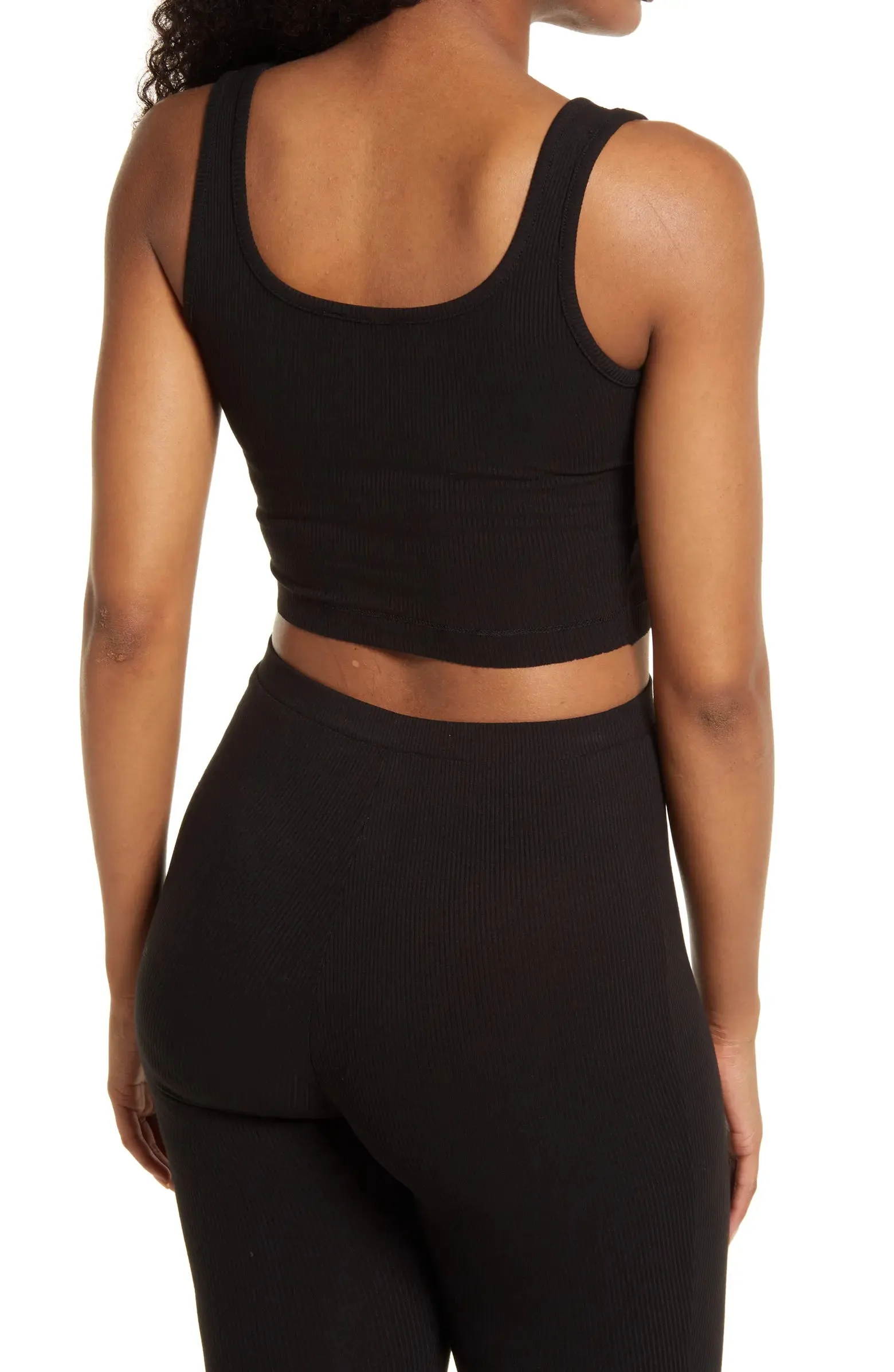 Naked Wardrobe The NW Tank It Back Ribbed Cropped Tank Top