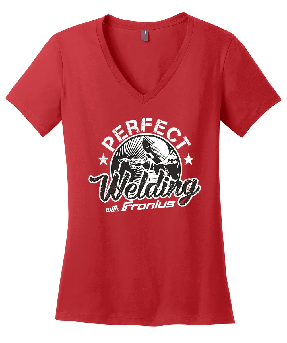 NEW!  Women's V-Neck T-Shirt with All New Fronius Design