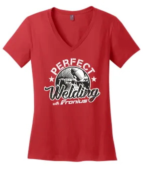 NEW!  Women's V-Neck T-Shirt with All New Fronius Design