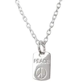 Peace Silver Charm Pendant
