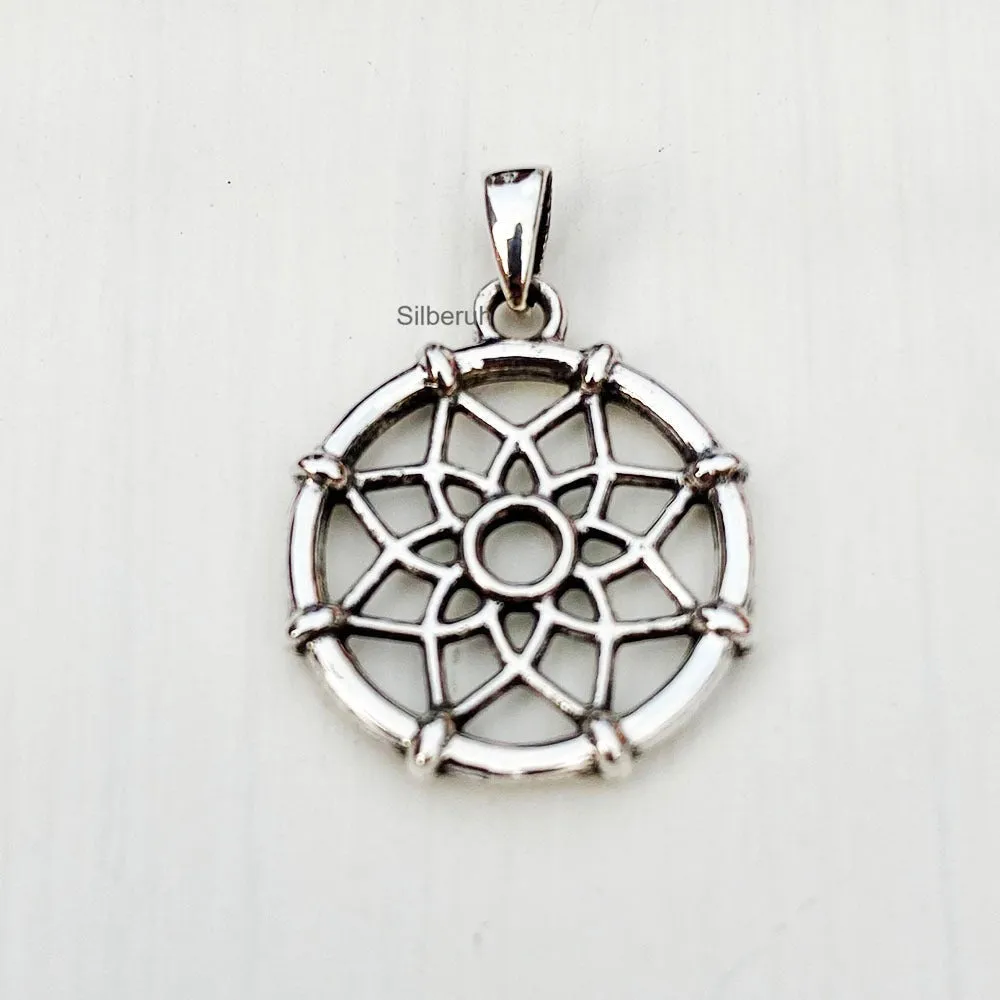 Silver Dreamcatcher Pendant