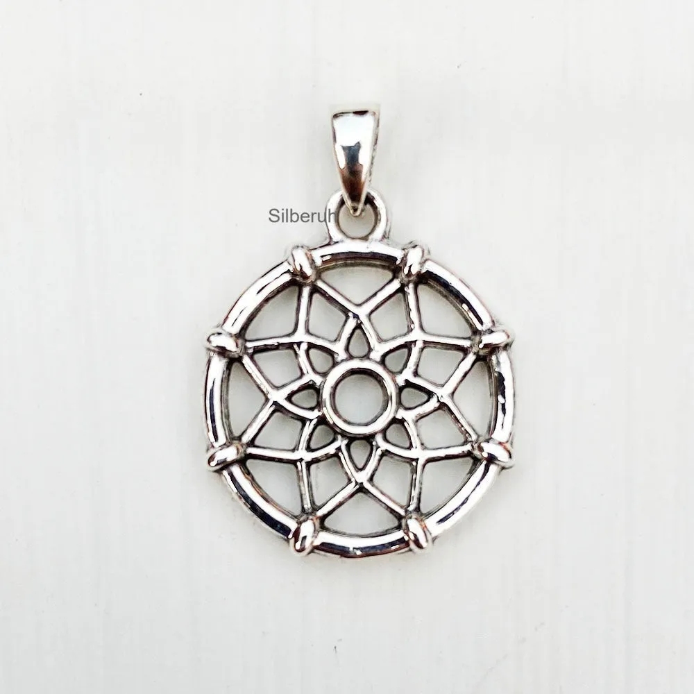 Silver Dreamcatcher Pendant