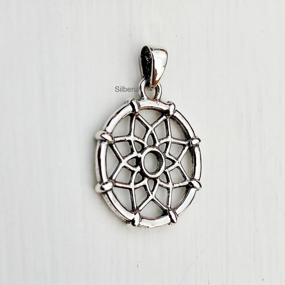 Silver Dreamcatcher Pendant