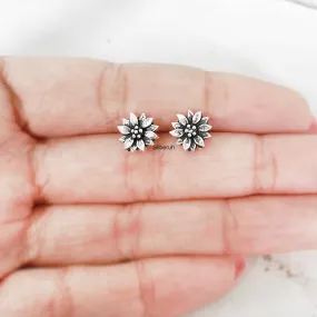 Silver Flower Stud