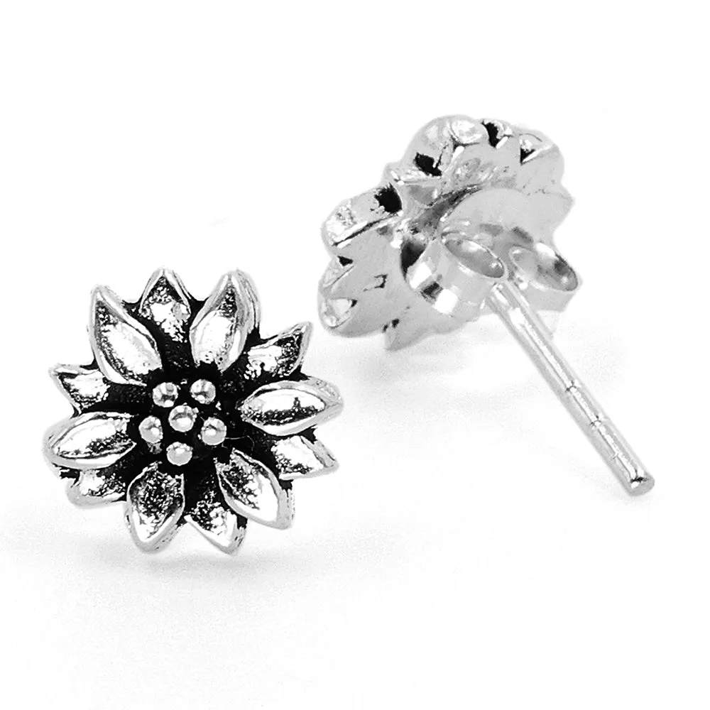 Silver Flower Stud