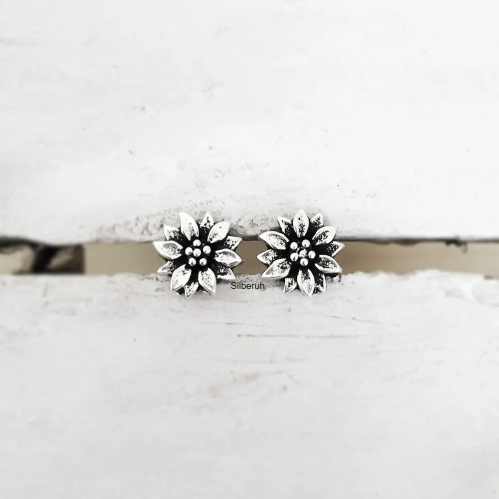 Silver Flower Stud
