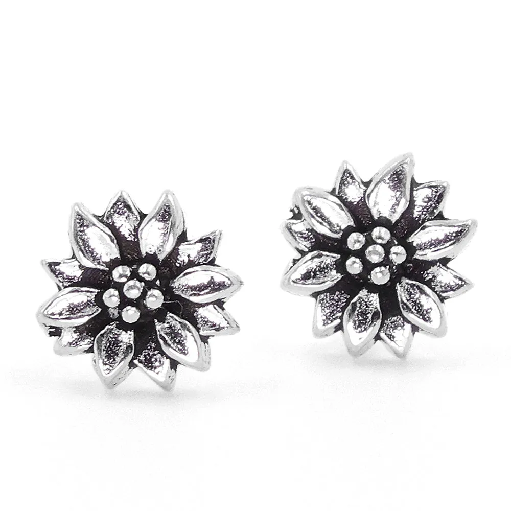 Silver Flower Stud