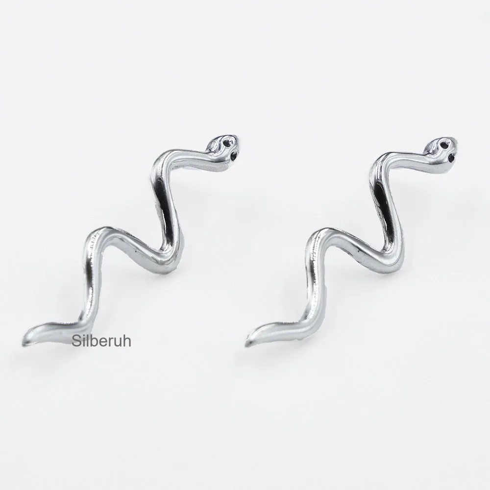 Snake Silver Earring