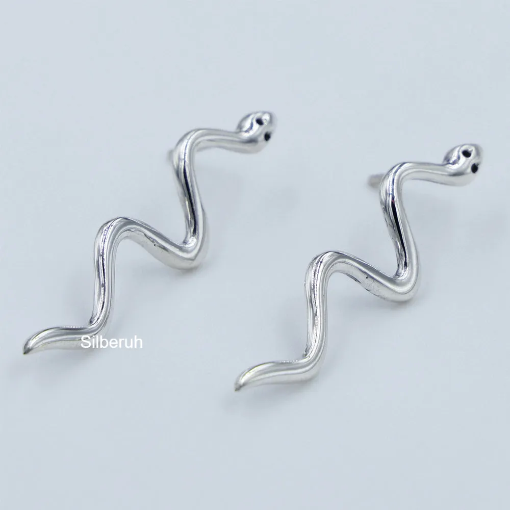 Snake Silver Earring