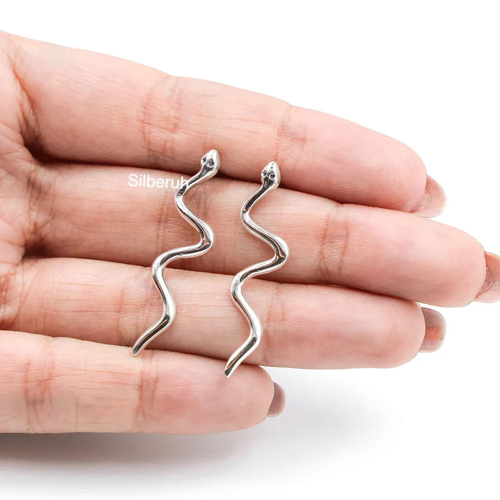 Snake Silver Earring