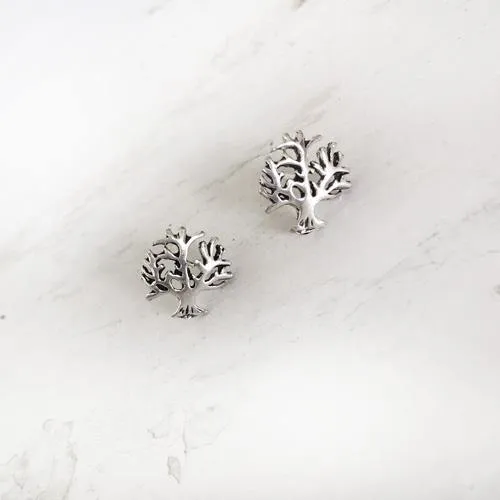 Tree Of Life Silver Stud