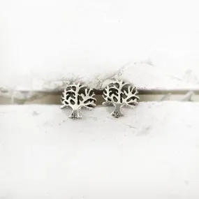 Tree Of Life Silver Stud