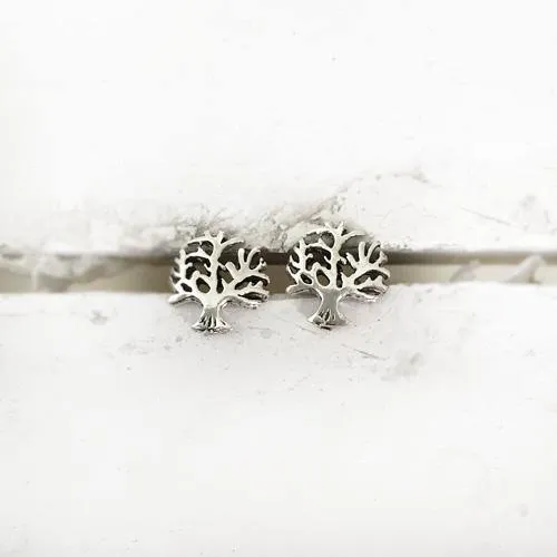 Tree Of Life Silver Stud