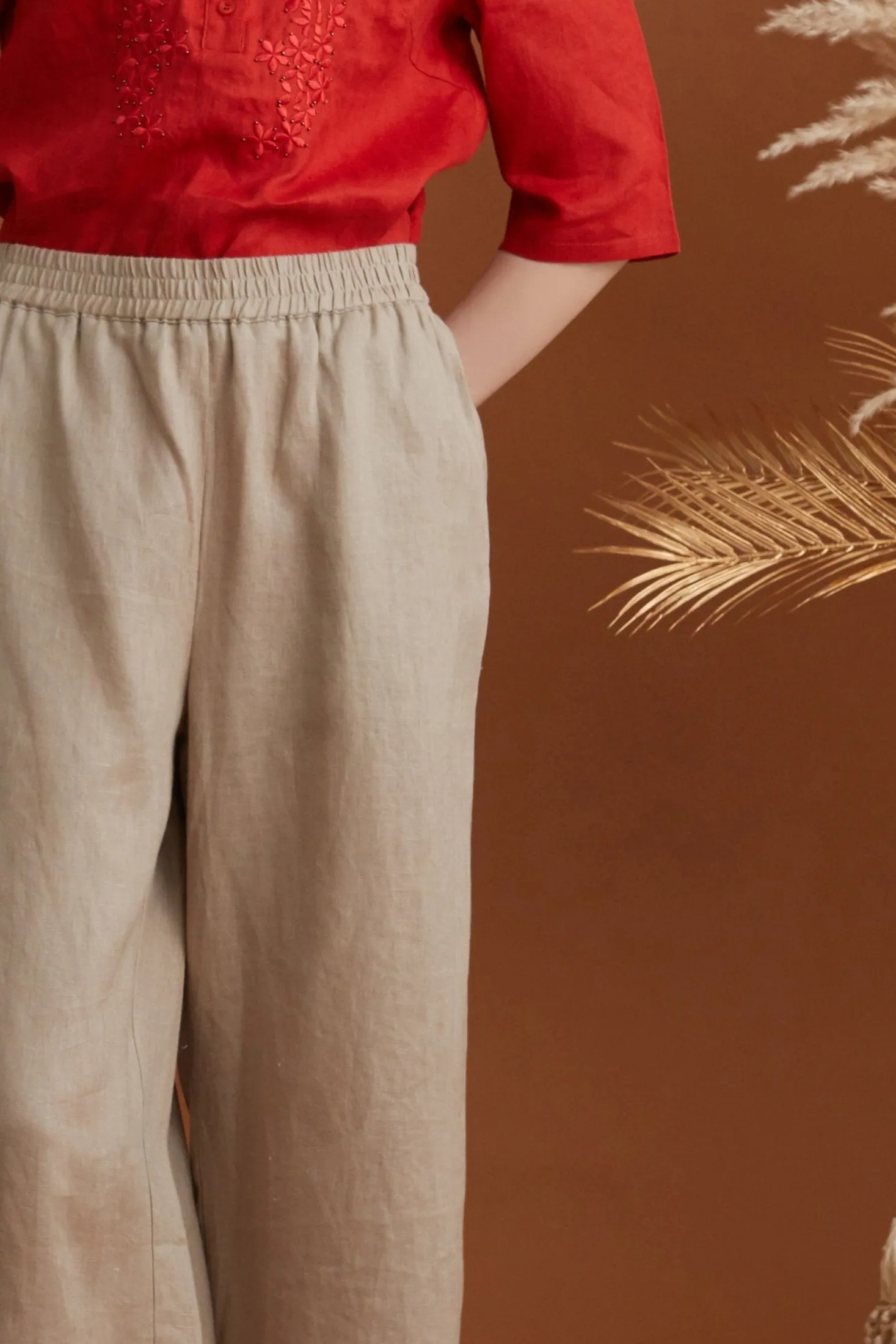 UNNA WIDE LEG TROUSERS