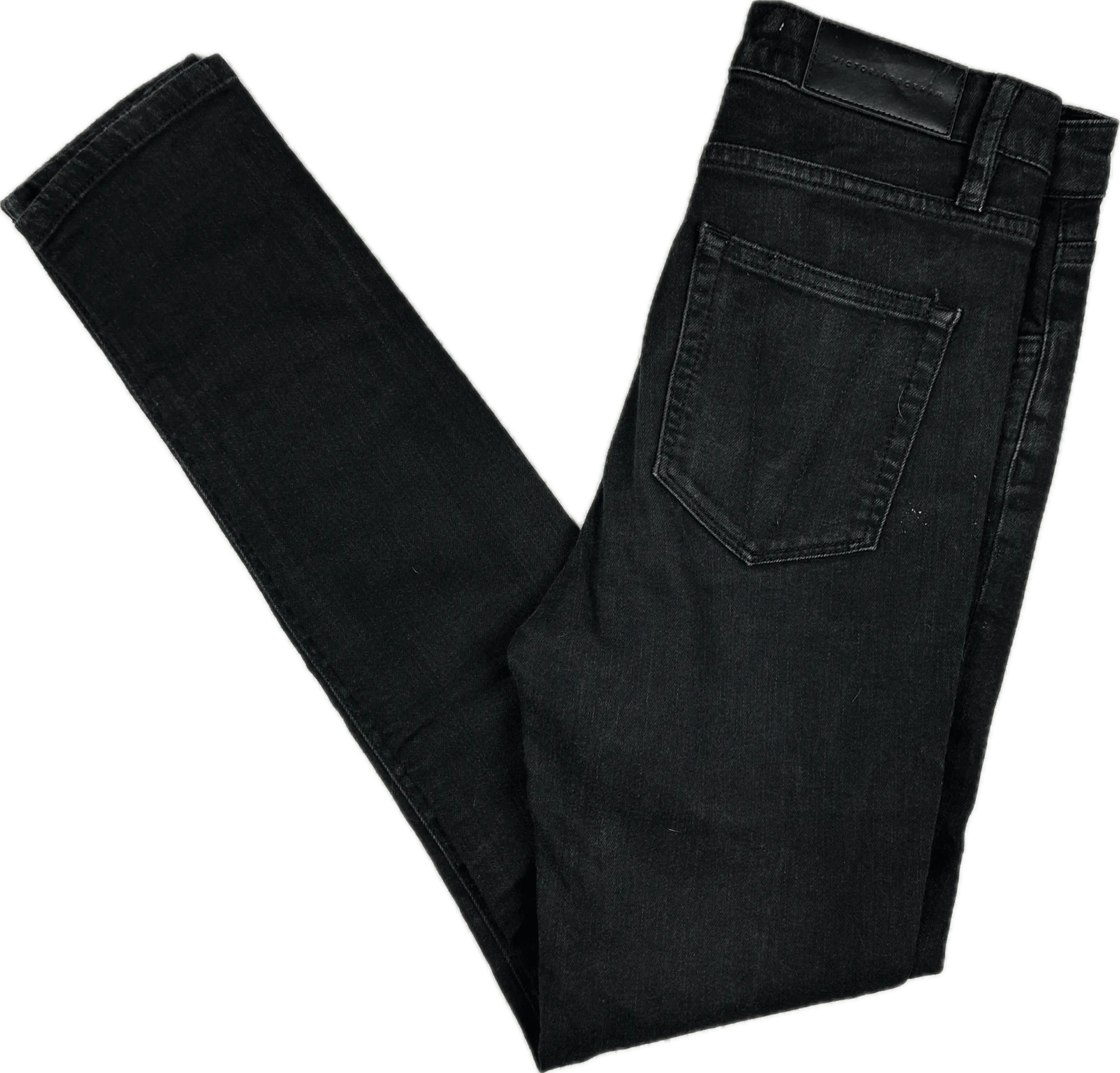 Victoria Beckham Jeans High Rise Skinny Black Jeans - Size 25"