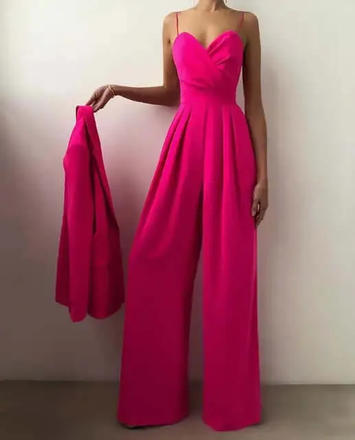 Women's Elegant Sleeveless Wide-Leg Jumpsuit